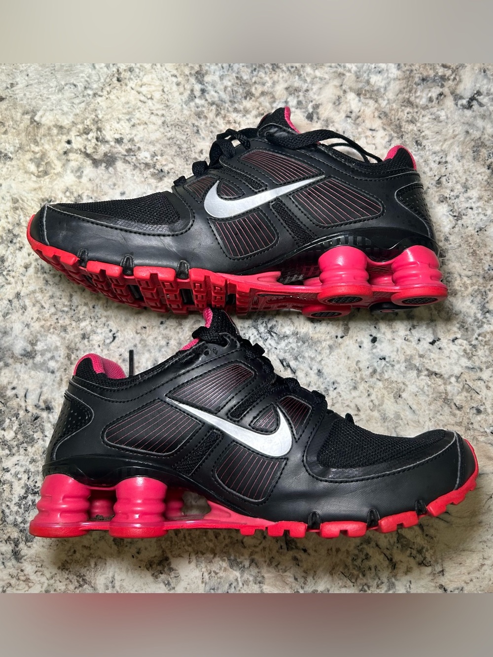 Nike Shox Turbo 11 Women’s Size 7 Black Pink Silver Y2K Running Shoes